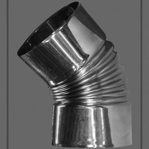 زانو استیل 45 درجه قطر 8